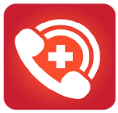 Graphic icon of emergency phone - 911.